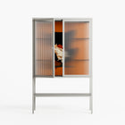 Cat in Chair B - Loft Cabinet - Kristin Eriksson - Chalk - Reeded glass
