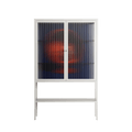 Cat in Chair C - Loft Cabinet - Kristin Eriksson - Chalk - Reeded glass