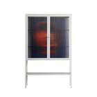 Cat in Chair C - Loft Cabinet - Kristin Eriksson - Chalk - Reeded glass