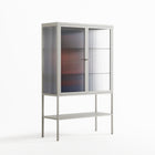 Cat in Chair C - Loft Cabinet - Kristin Eriksson - Chalk - Reeded glass