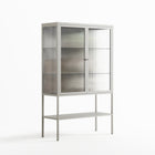 As The Rain Falls - Loft Cabinet - Sophie Goudman-Peachey - Chalk - Reeded glass