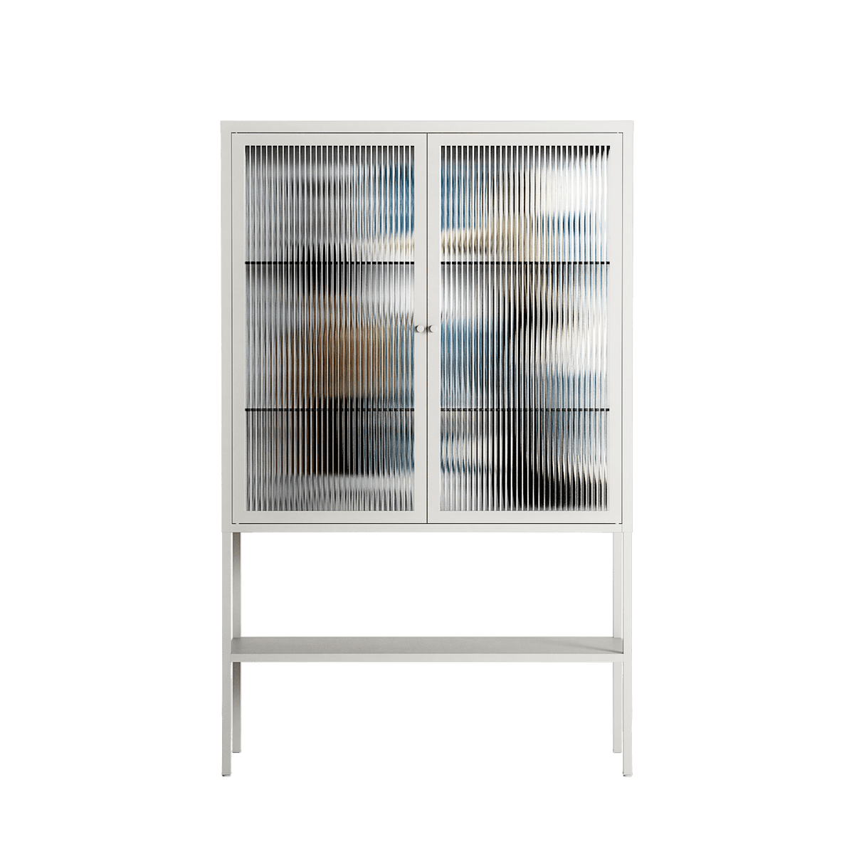 Balance - Loft Cabinet - Sophie Goudman-Peachey - Chalk - Reeded glass