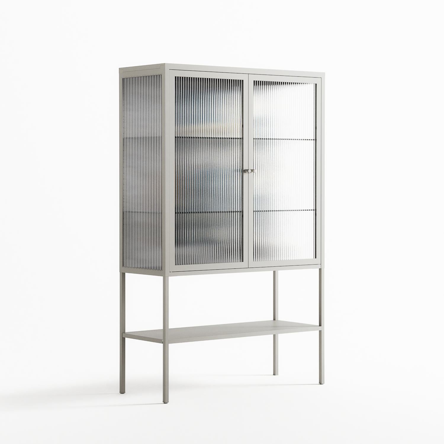 Balance - Loft Cabinet - Sophie Goudman-Peachey - Chalk - Reeded glass