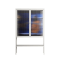 Blue Velvet - Loft Cabinet - Sophie Goudman-Peachey - Chalk - Reeded glass