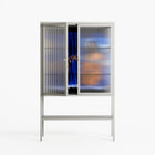 Blue Velvet - Loft Cabinet - Sophie Goudman-Peachey - Chalk - Reeded glass