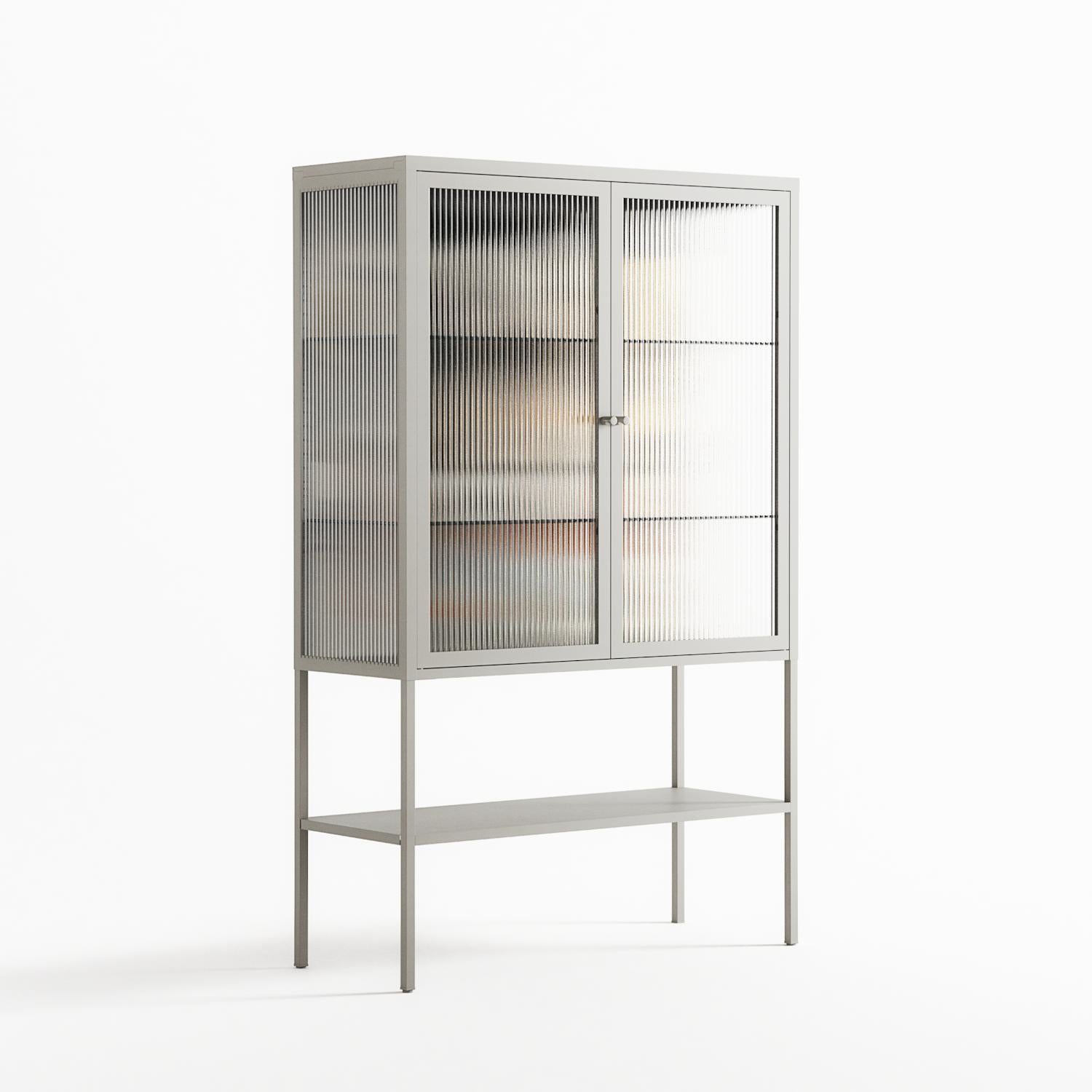 Sweet Far Away - Loft Cabinet - Sophie Goudman-Peachey - Chalk - Reeded glass