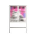 The Ringmaster - Loft Cabinet - Caitlin Flood-Molyneux - Chalk - Reeded glass