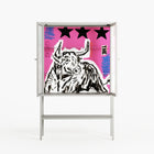 The Ringmaster - Loft Cabinet - Caitlin Flood-Molyneux - Chalk - Reeded glass