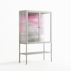 The Ringmaster - Loft Cabinet - Caitlin Flood-Molyneux - Chalk - Reeded glass