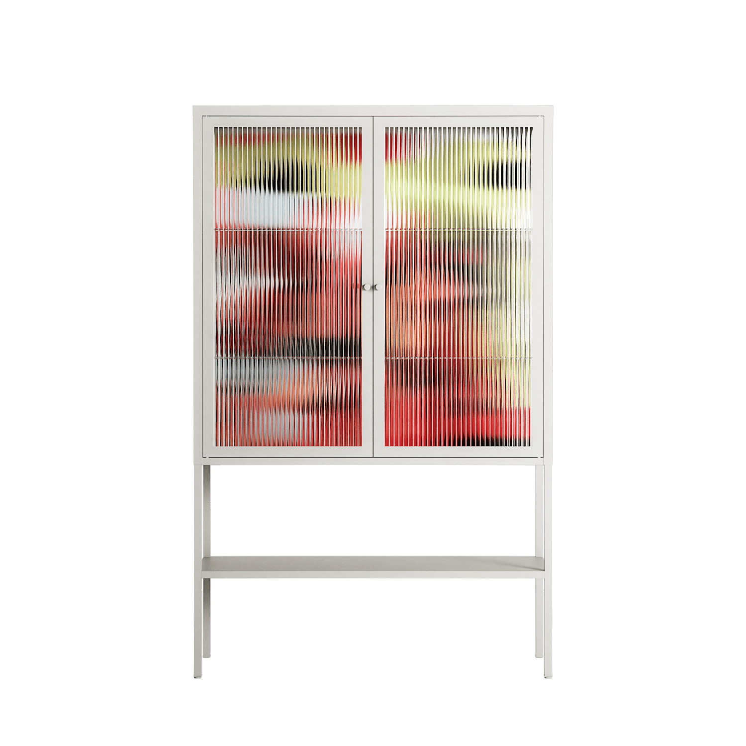Rogue - Loft Cabinet - Caitlin Flood-Molyneux - Chalk - Reeded glass