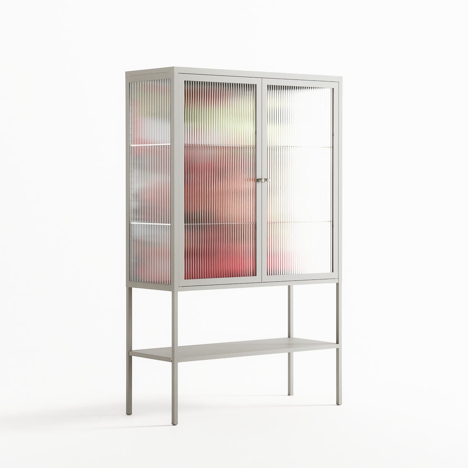 Rogue - Loft Cabinet - Caitlin Flood-Molyneux - Chalk - Reeded glass