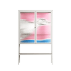 Fleeing - Loft Cabinet - Caitlin Flood-Molyneux - Chalk - Reeded glass