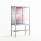 Fleeing - Loft Cabinet - Caitlin Flood-Molyneux - Chalk - Reeded glass