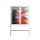 Guardian - Loft Cabinet - Caitlin Flood-Molyneux - Chalk - Reeded glass