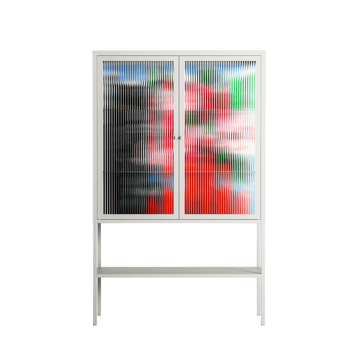 Guardian - Loft Cabinet - Caitlin Flood-Molyneux - Chalk - Reeded glass