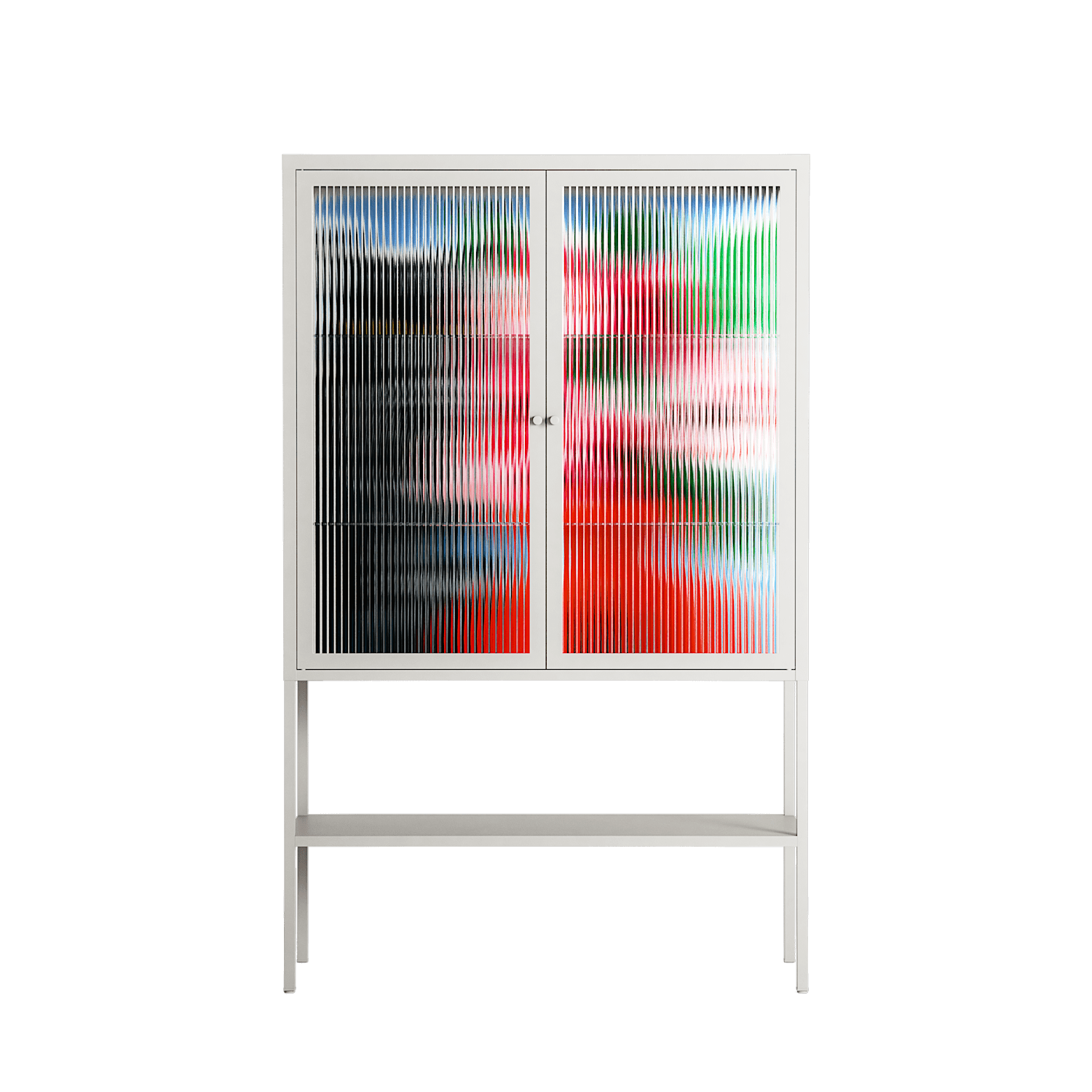 Guardian - Loft Cabinet - Caitlin Flood-Molyneux - Chalk - Reeded glass