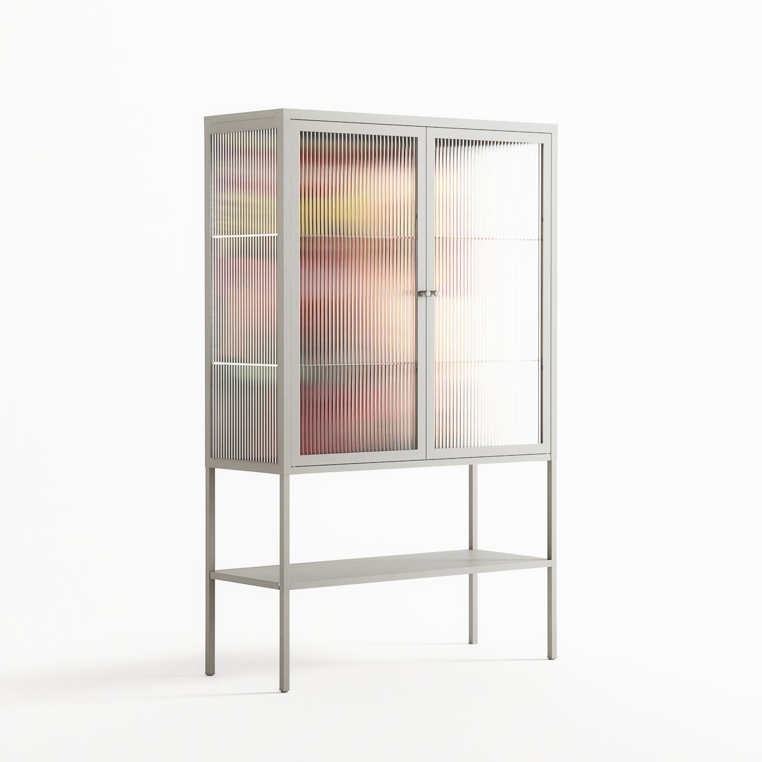 Alternate - Loft Cabinet - Caitlin Flood-Molyneux - Chalk - Reeded glass