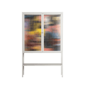 Deadlock - Loft Cabinet - Caitlin Flood-Molyneux - Chalk - Reeded glass