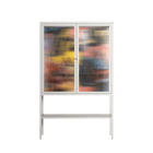 Deadlock - Loft Cabinet - Caitlin Flood-Molyneux - Chalk - Reeded glass