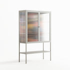 Deadlock - Loft Cabinet - Caitlin Flood-Molyneux - Chalk - Reeded glass