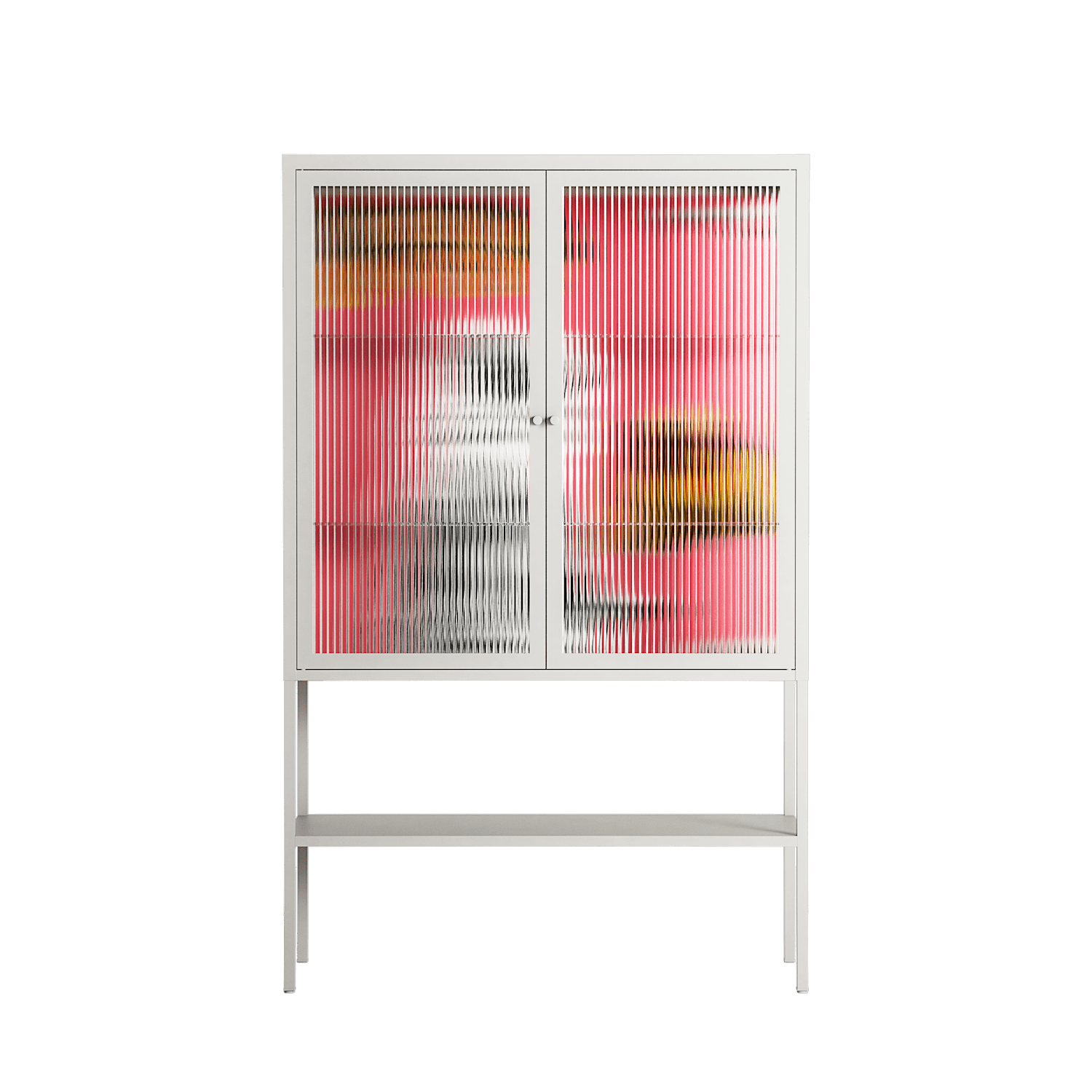 Change - Loft Cabinet - Caitlin Flood-Molyneux - Chalk - Reeded glass