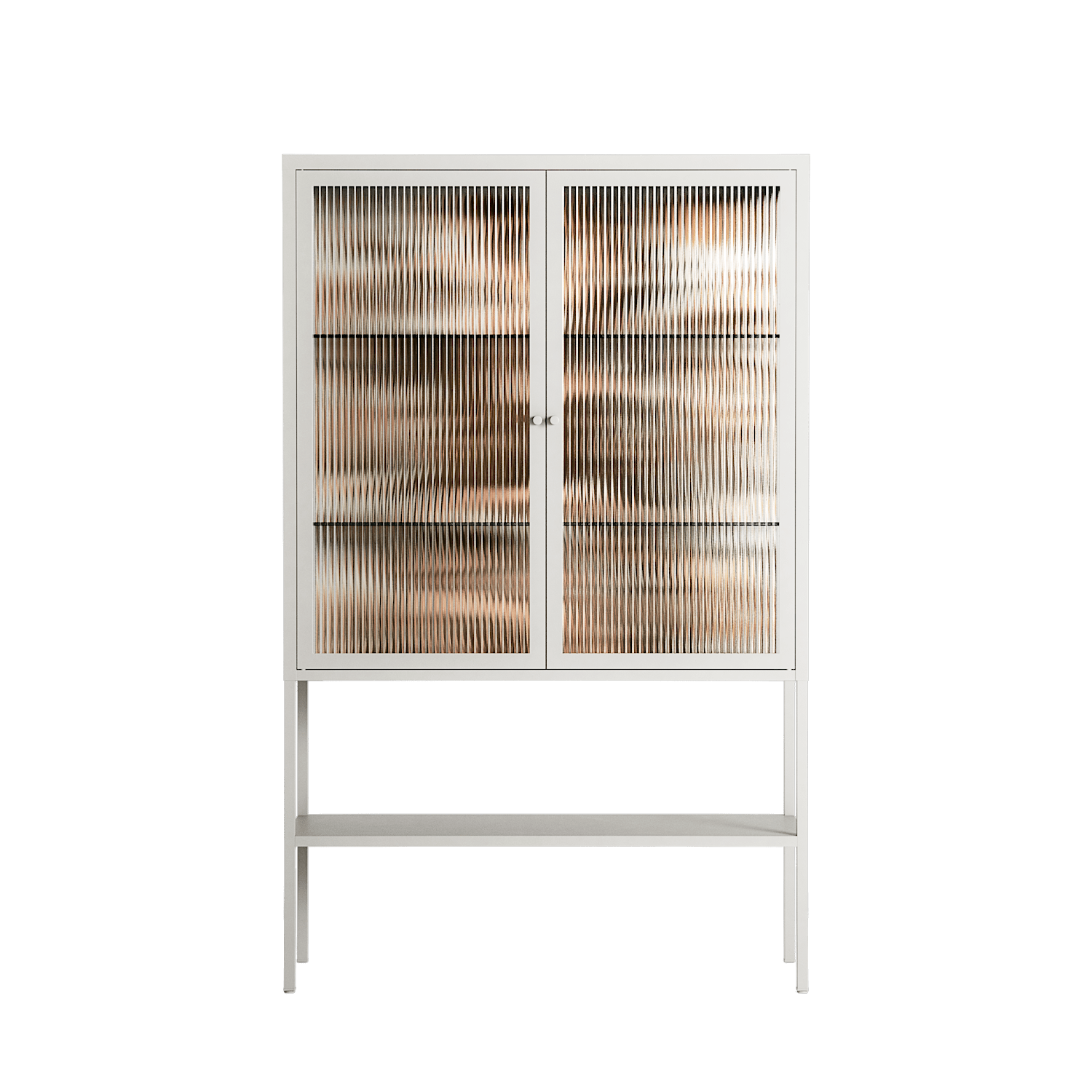 Delight Pink - Loft Cabinet - Diana Catchpole - Chalk - Reeded glass