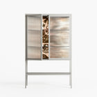 Delight Pink - Loft Cabinet - Diana Catchpole - Chalk - Reeded glass