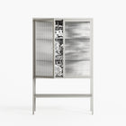 Flight Of Fancy - Loft Cabinet - Diana Catchpole - Chalk - Reeded glass