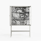 Flight Of Fancy - Loft Cabinet - Diana Catchpole - Chalk - Reeded glass