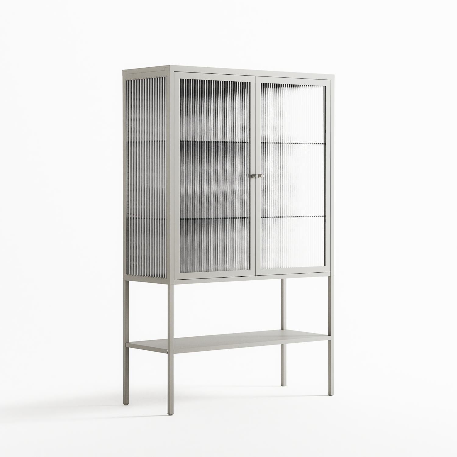 Flight Of Fancy - Loft Cabinet - Diana Catchpole - Chalk - Reeded glass