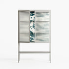 Ode to Summer 3 - Loft Cabinet - Diana Catchpole - Chalk - Reeded glass
