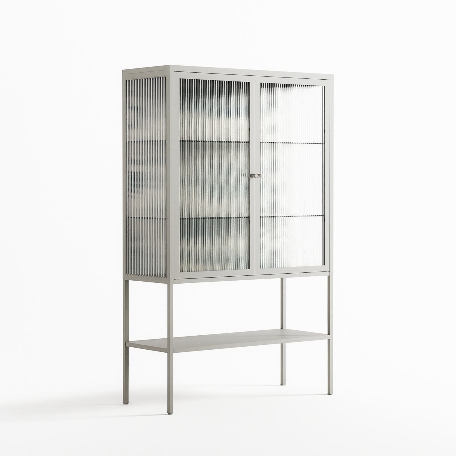 Ode to Summer 3 - Loft Cabinet - Diana Catchpole - Chalk - Reeded glass