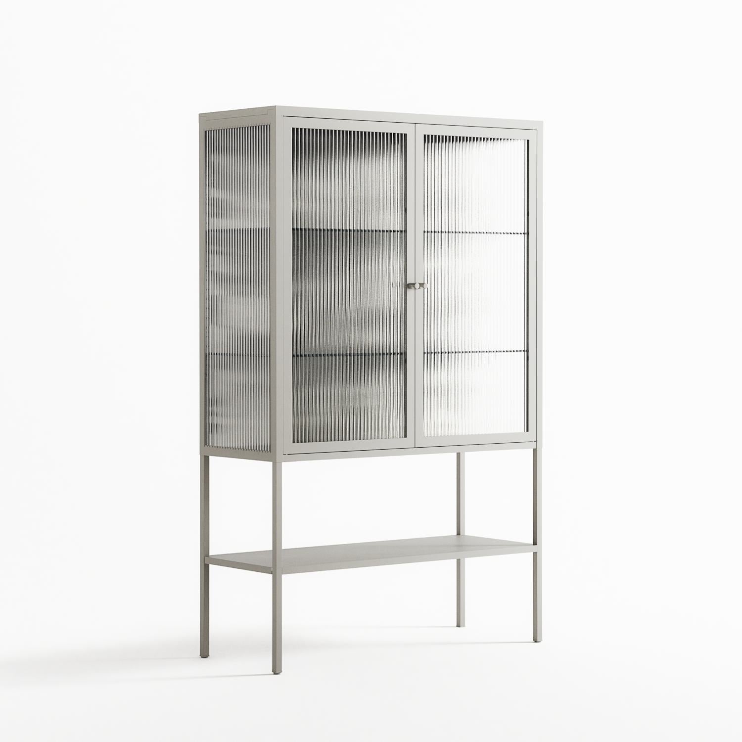 Ode to Summer 4 - Loft Cabinet - Diana Catchpole - Chalk - Reeded glass