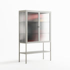 Plume - Loft Cabinet - Rikki Hewitt - Chalk - Reeded glass