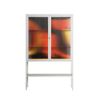 Swift - Loft Cabinet - Rikki Hewitt - Chalk - Reeded glass