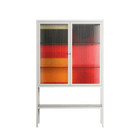 Turnstile - Loft Cabinet - Rikki Hewitt - Chalk - Reeded glass