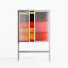Turnstile - Loft Cabinet - Rikki Hewitt - Chalk - Reeded glass