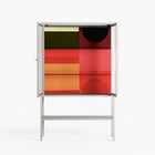 Turnstile - Loft Cabinet - Rikki Hewitt - Chalk - Reeded glass