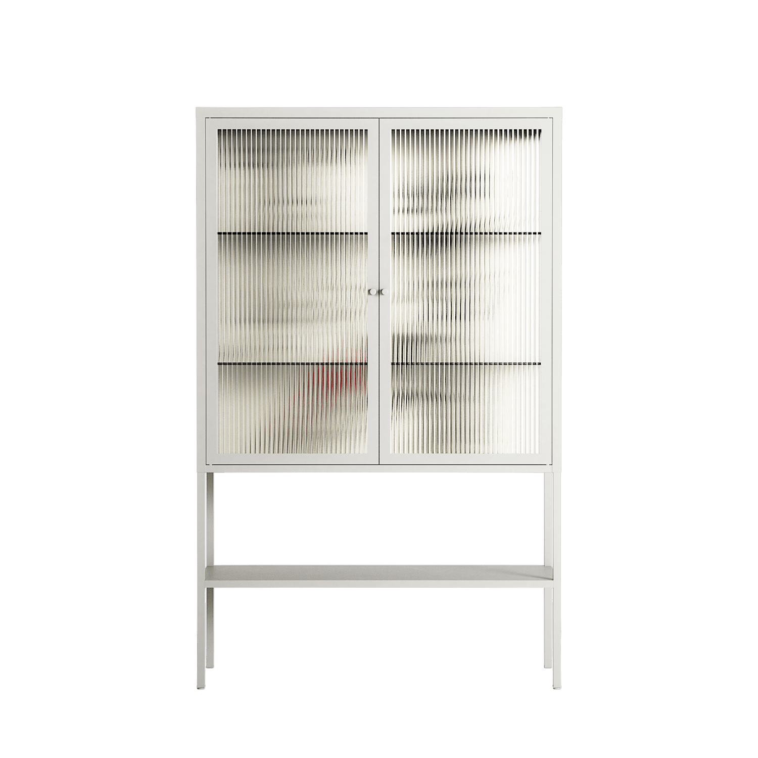Bayeux - Loft Cabinet - Naia Escribano - Chalk - Reeded glass