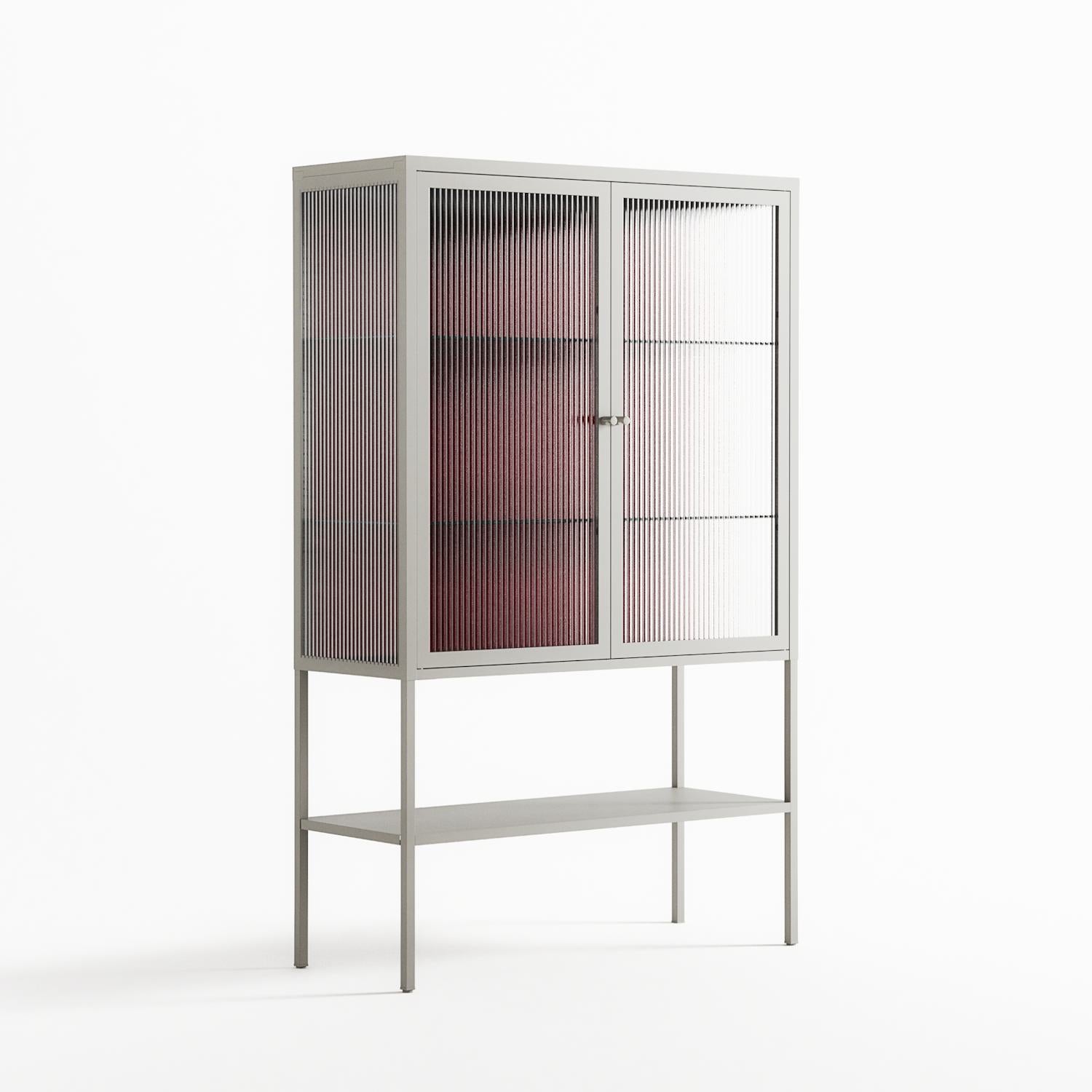 Ornaments - Loft Cabinet - Naia Escribano - Chalk - Reeded glass