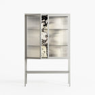 Oberon and Elgar - Loft Cabinet - Naia Escribano - Chalk - Reeded glass