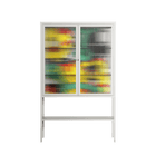 Maps - Loft Cabinet - Naia Escribano - Chalk - Reeded glass
