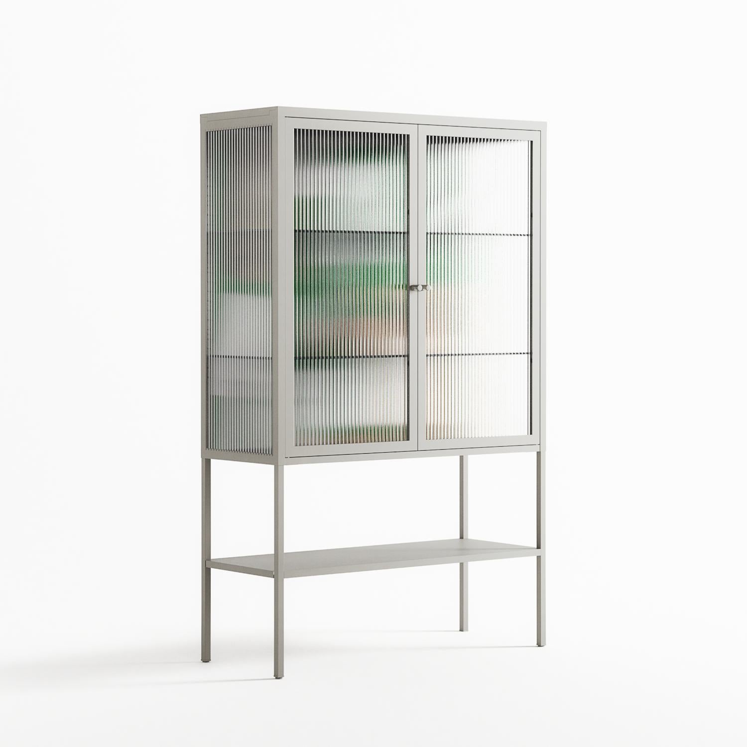 Paisaje - Loft Cabinet - Naia Escribano - Chalk - Reeded glass