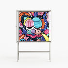Sansone - Loft Cabinet - Maddalena Fanfani - Chalk - Reeded glass