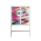 HappyFe - Loft Cabinet - Maddalena Fanfani - Chalk - Reeded glass