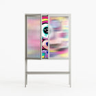 HappyFe - Loft Cabinet - Maddalena Fanfani - Chalk - Reeded glass