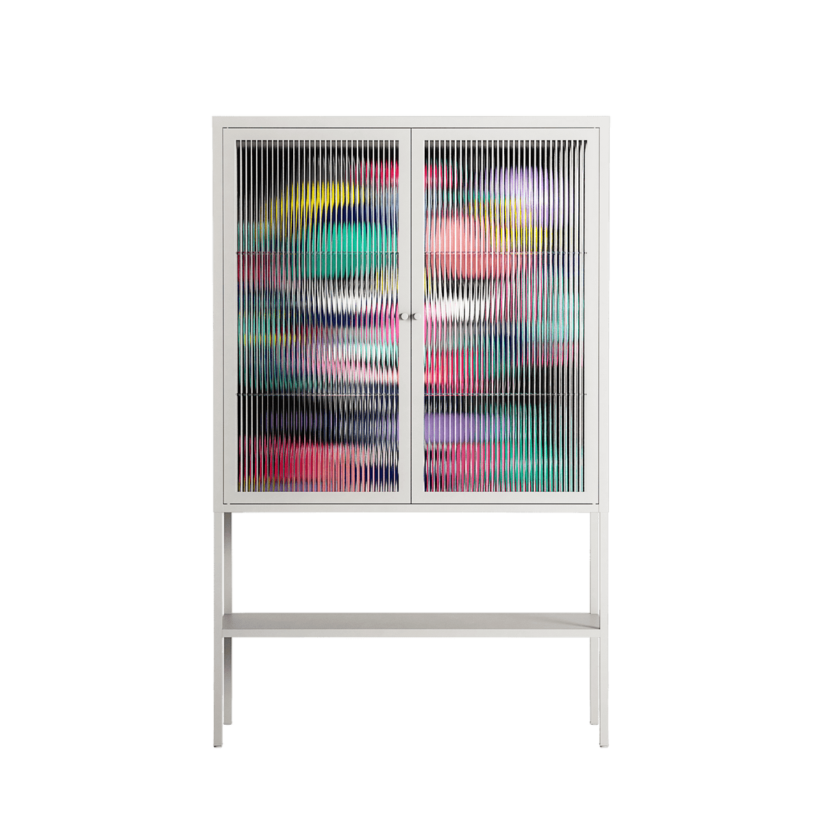 Bobsan - Loft Cabinet - Maddalena Fanfani - Chalk - Reeded glass