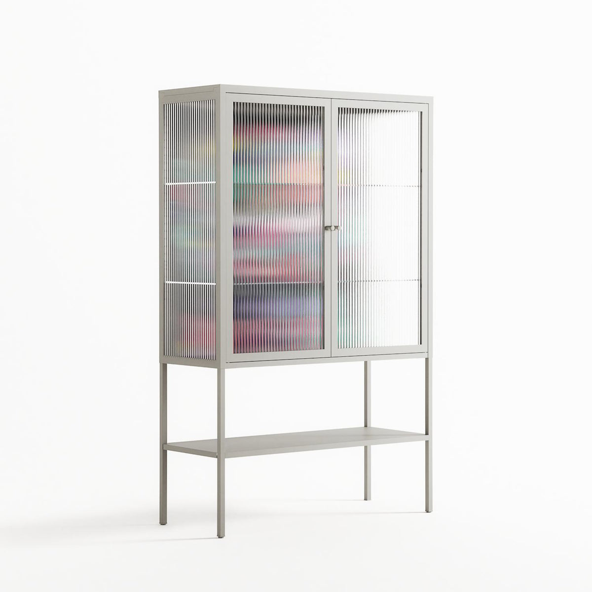 Bobsan - Loft Cabinet - Maddalena Fanfani - Chalk - Reeded glass