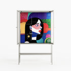Chained To Perception - Loft Cabinet - Mathilda Kienast - Chalk - Reeded glass