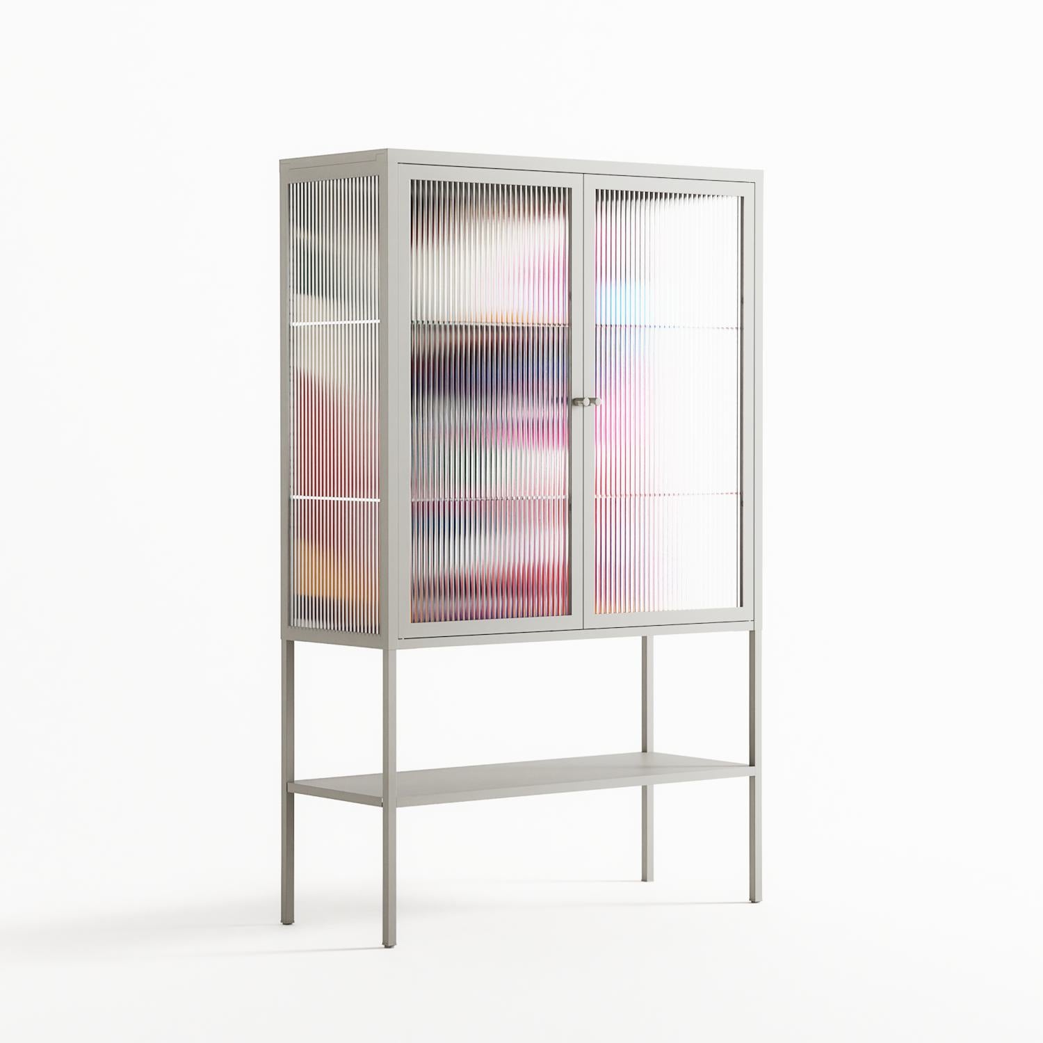 Fragments Of A Painted Souls - Loft Cabinet - Mathilda Kienast - Chalk - Reeded glass